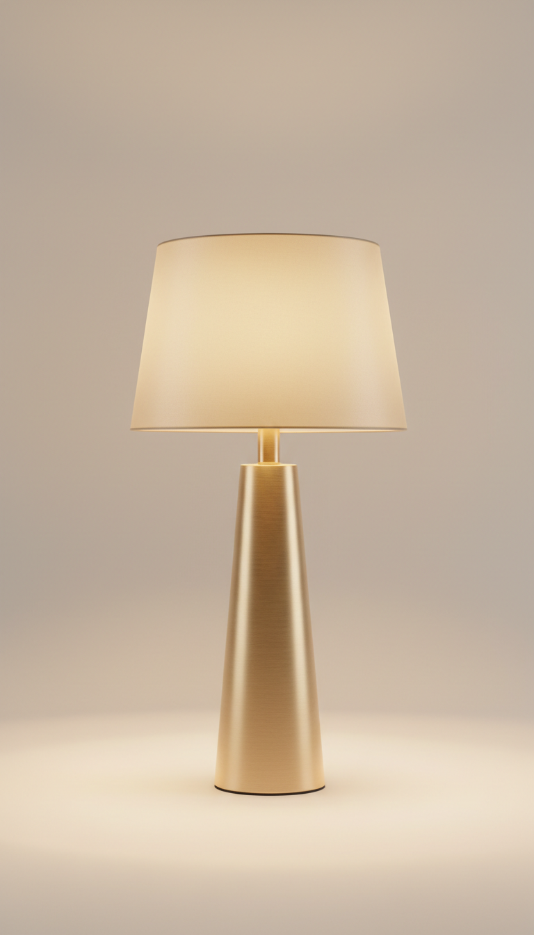 Luminária de mesa dourado champagne