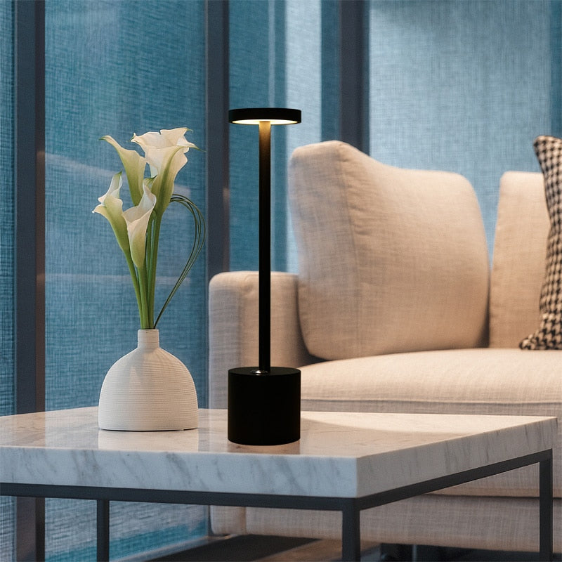 Luminária de Mesa Recarregável Sem fio Decorativo Luxo