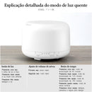 Umidificador Portátil 500ML Aromatizador Luz LED De 7 Cores Com Controle Remoto / Ambiente mais Agradável para Dormir